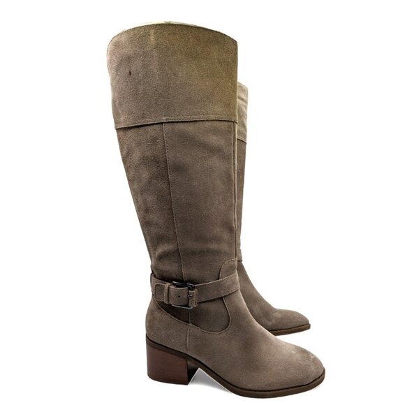 Marc Fisher Shoes - Marc Fisher Womens Calf Suede Tall Shaft $191 Gray Size 7.5 Wide
